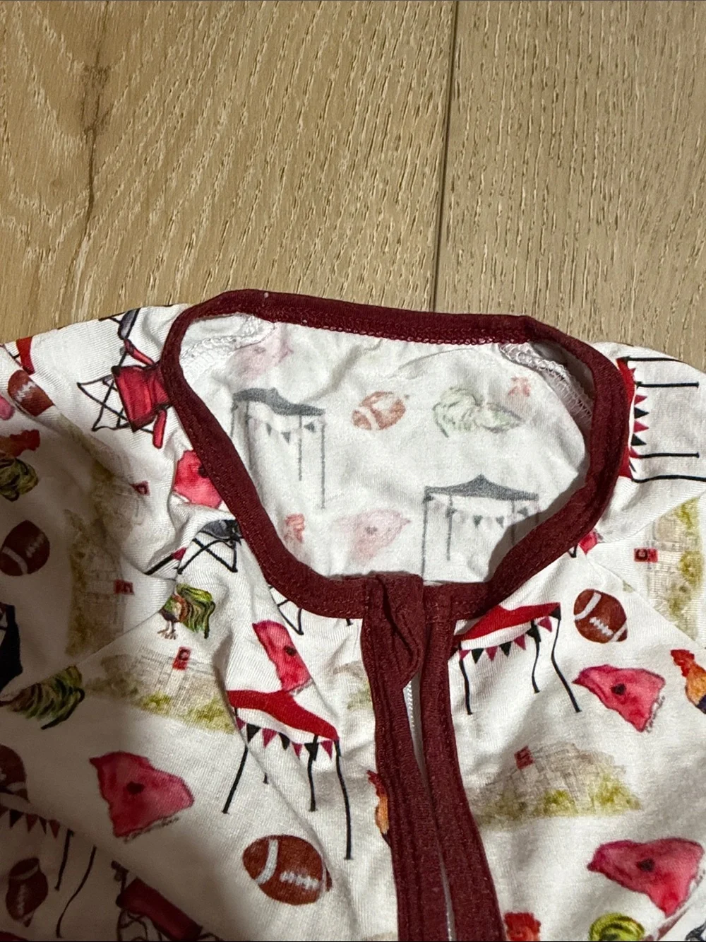Bamboo shortie|South Carolina Gamecocks football print|12-18M